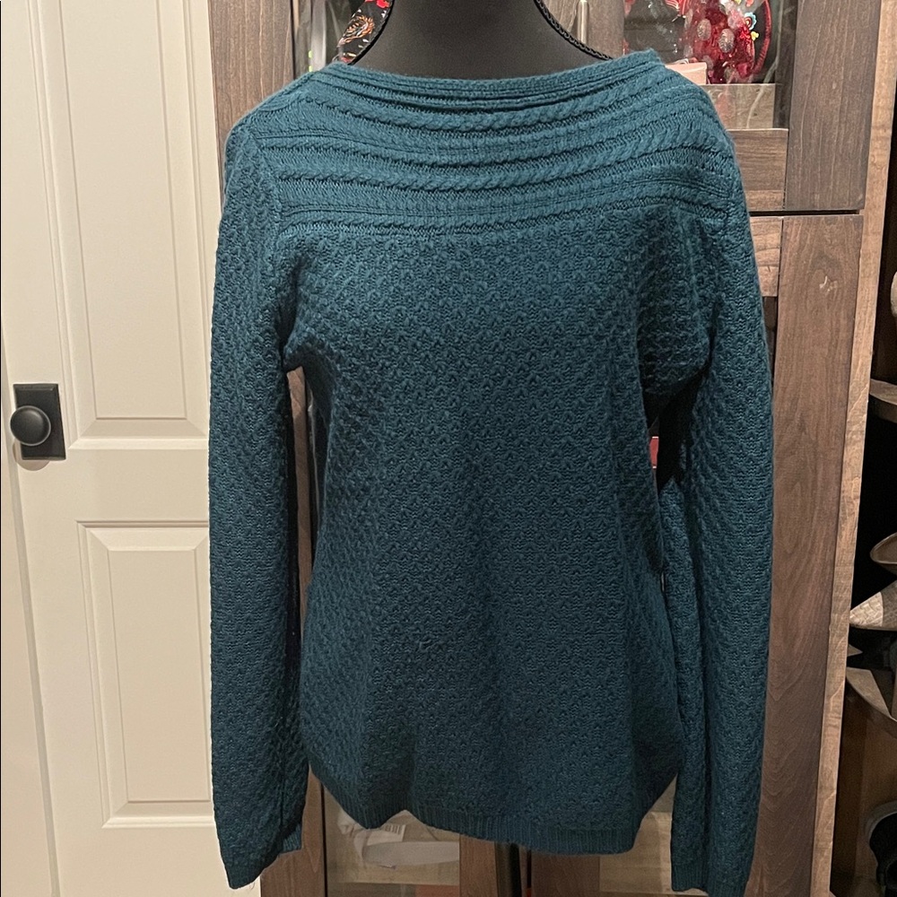 Croft & Barrow Deep Teal Knit Sweater (B)